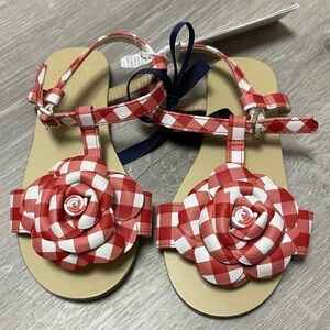 Janie and Jack Gingham Sandals